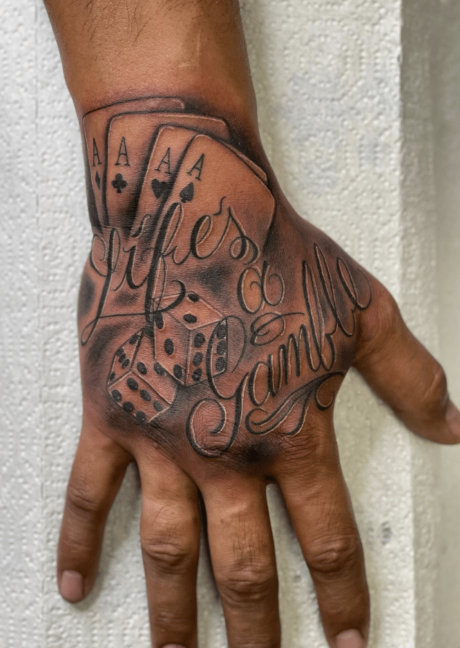 Gamblers Hand Tattoo