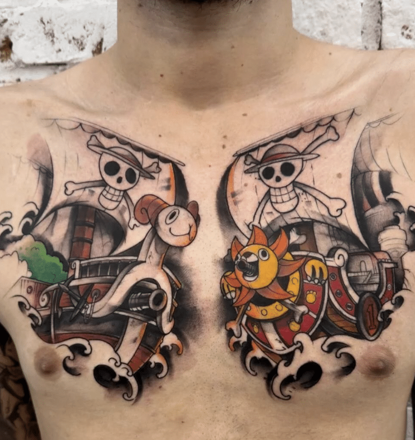 Going Merry And Thousand Sunny Tattoo