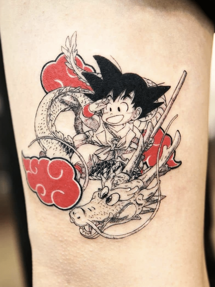 Goku Riding Shenron Tattoo