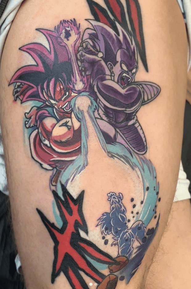 Goku V Vegeta Tattoo