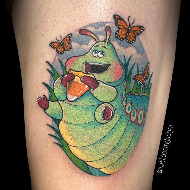 Heimlich And Butterfly A Bug’s Life Tattoo
