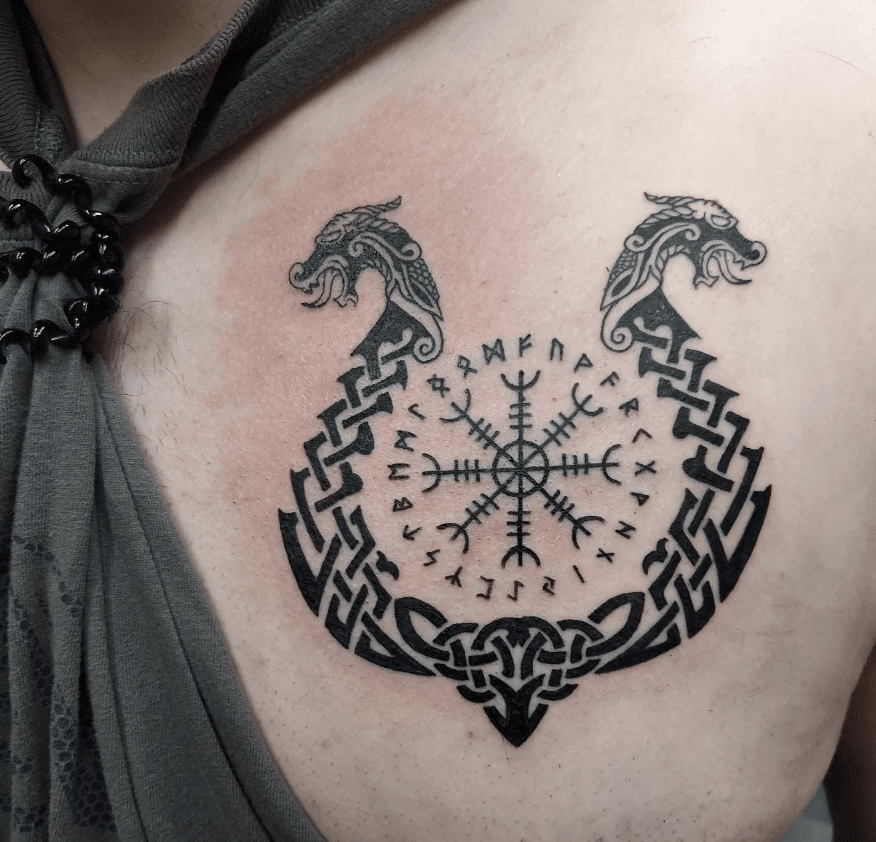 Helm Of Awe Celtic Dragon Tattoo