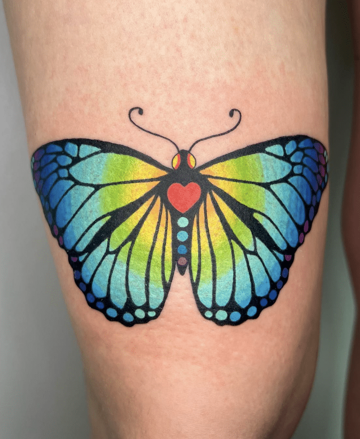 Magic Colorful Butterfly Tattoo