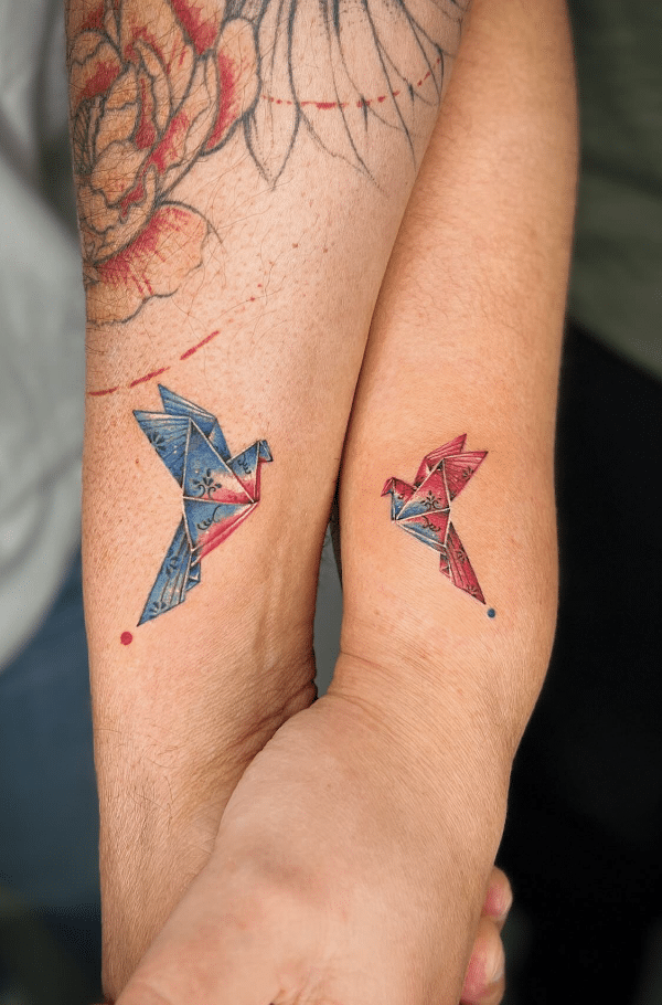 Origami Bird Tattoo