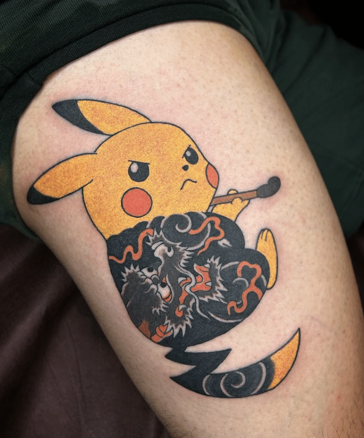 Pikachu Yakuza Dragon Tattoo