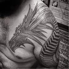 Polynesian Tribal Dragon Tattoo