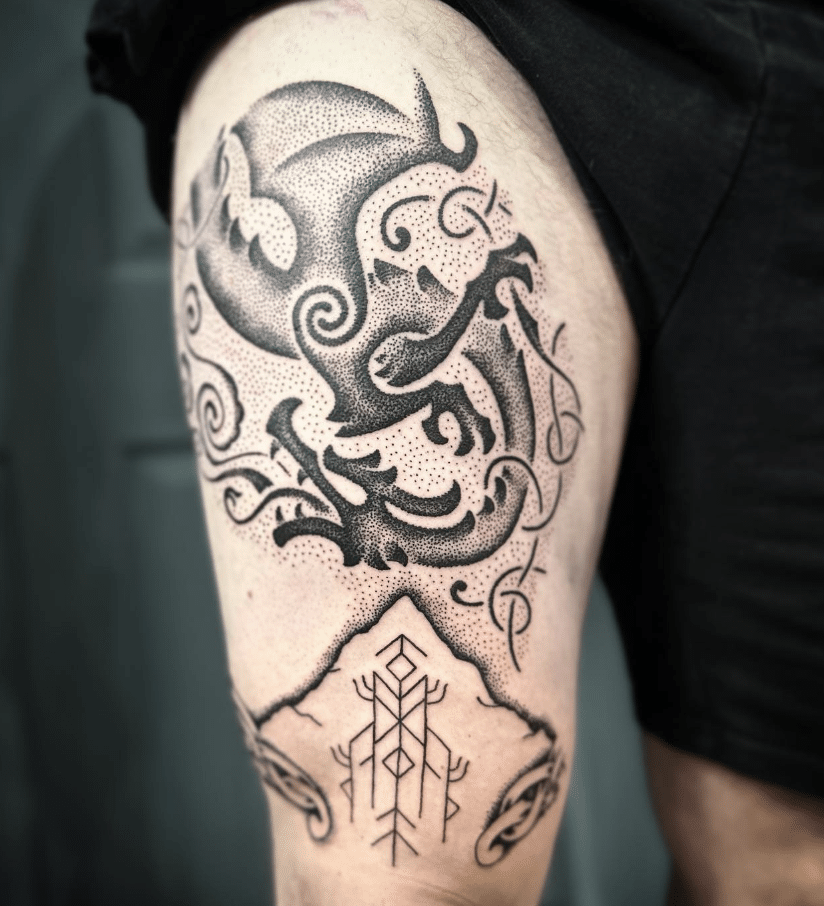 Smaug Lord Of The Rings Celtic Dragon Tattoo