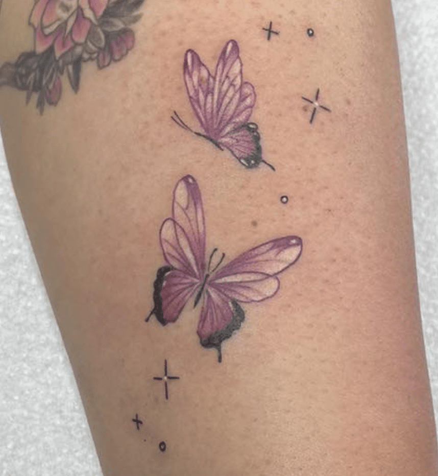 Sparkling Butterfly Tattoo