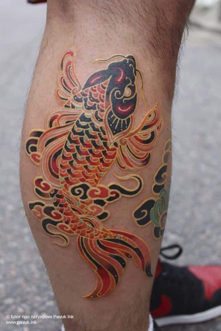 Stylised Koi Tattoo Design