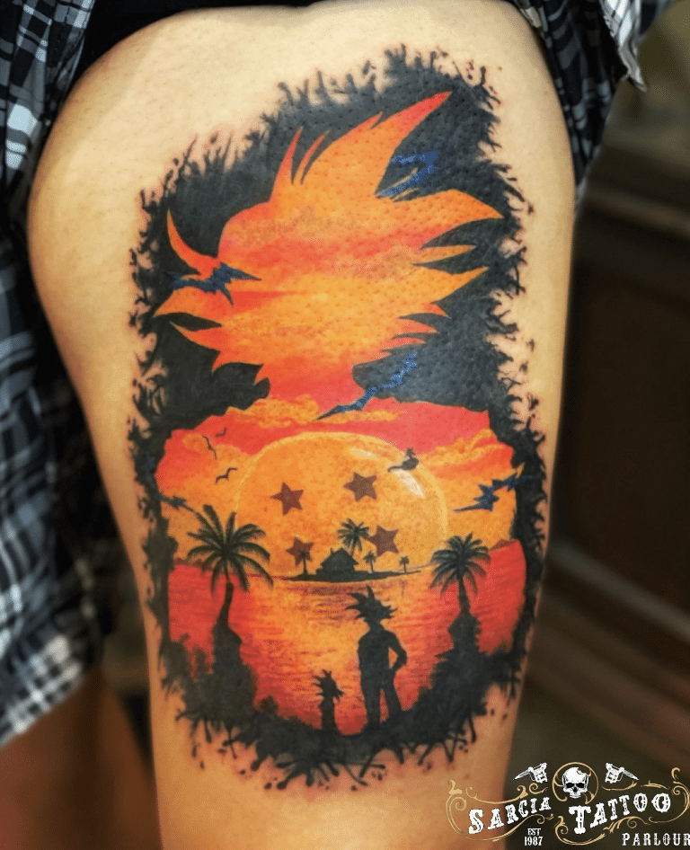 Sunset Dragonball Tattoo