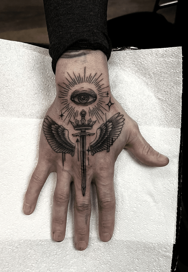 Sword Hand Tattoo