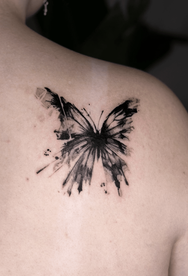 Tattered Butterfly Tattoo