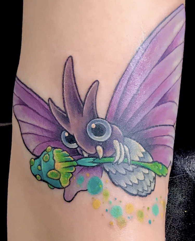 Venomoth Purple Moth Tattoo
