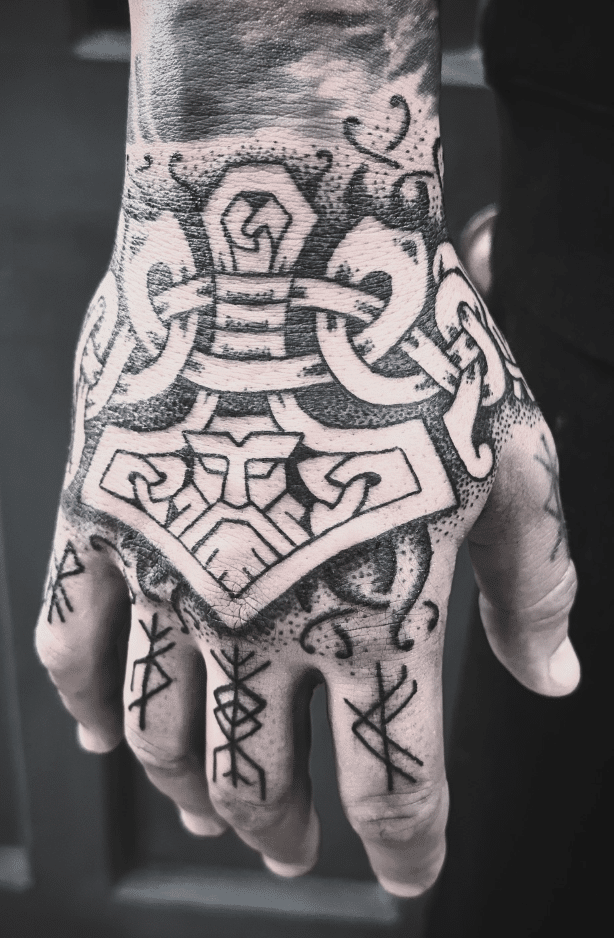 Viking Hand Tattoo