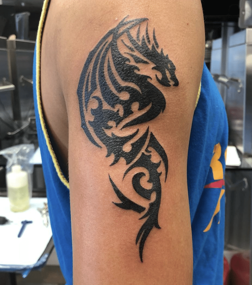 Wyvern Tribal Dragon Tattoo