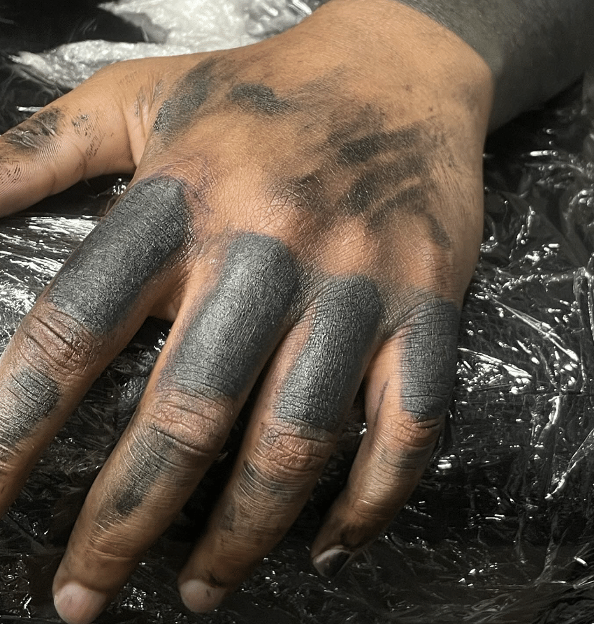 Blackout Finger Tattoo