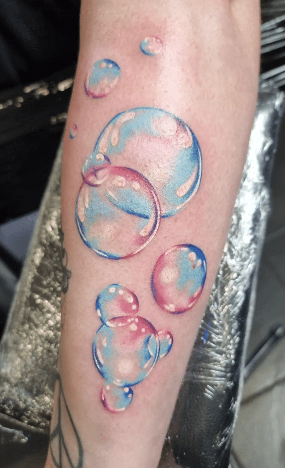 Bubbles Forearm Tattoo