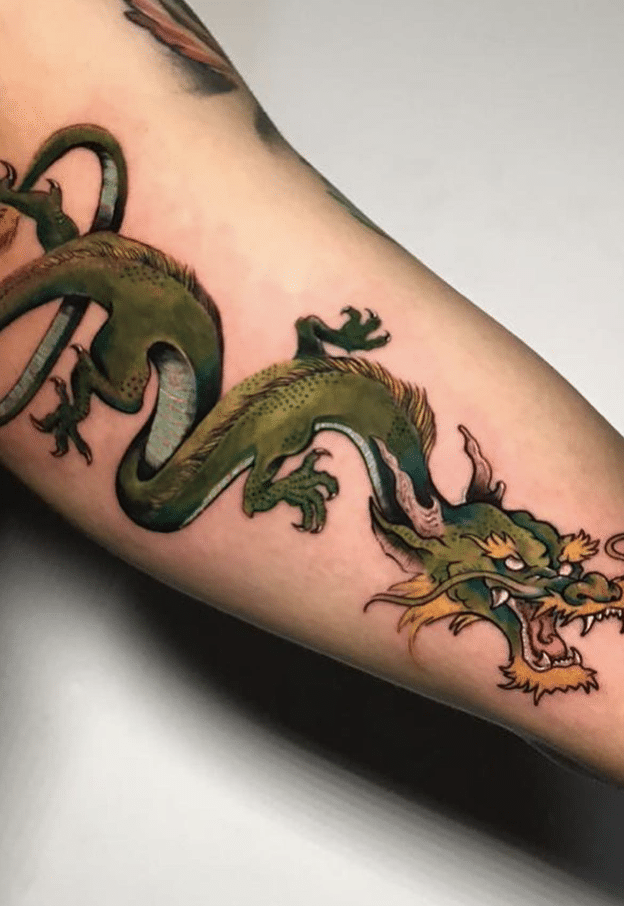 Chinese Green Dragon Tattoo
