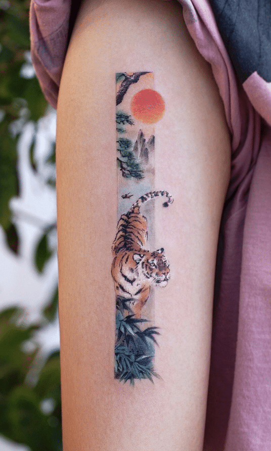 Chinese Tiger Painting Tattoo