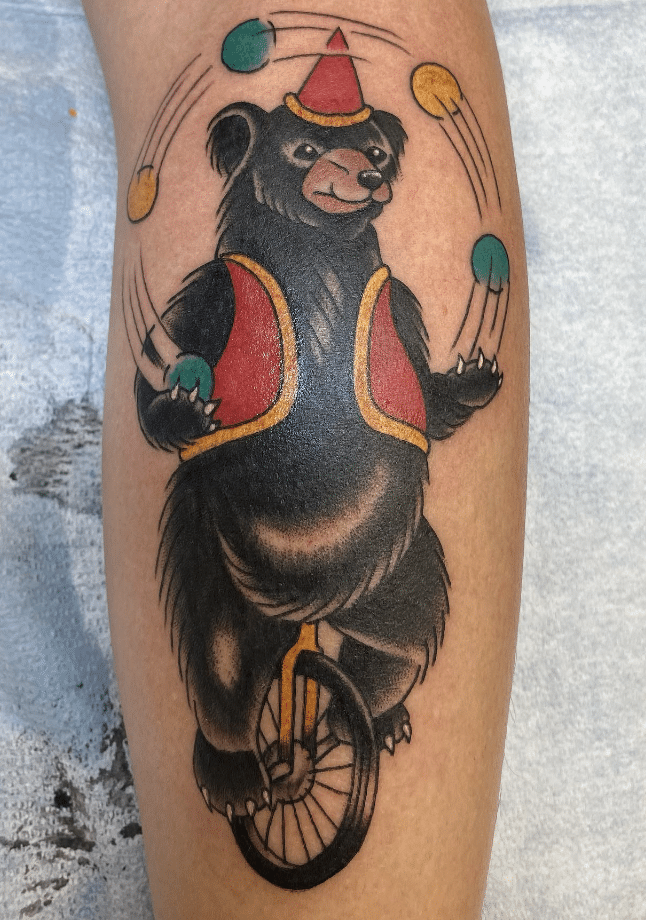 Circus Bear Tattoo