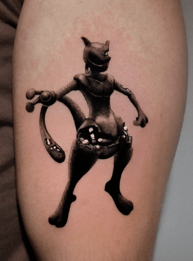Daniel Arsham Inspired Pokemon Tattoo
