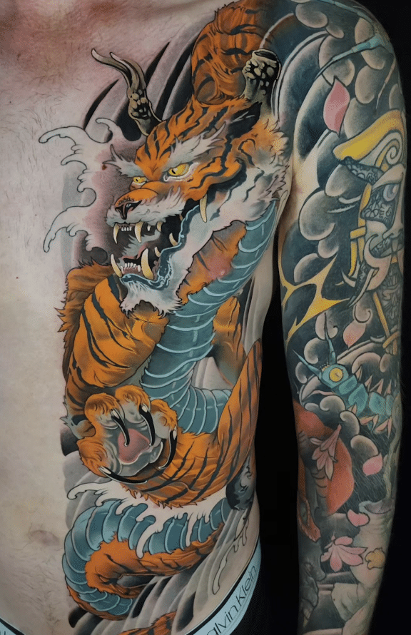 Dragon Tiger Hybrid Tattoo