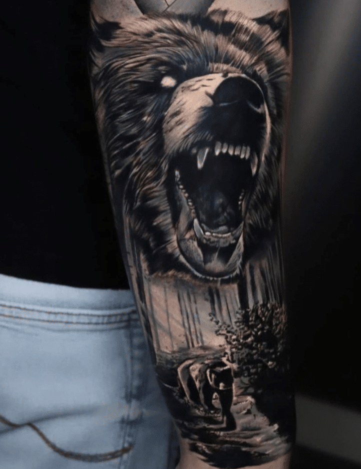 Fierce Bear Tattoo