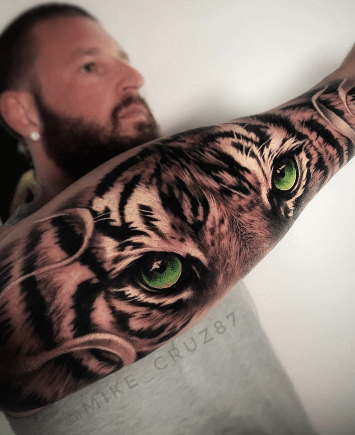 Forearm Tiger Tattoo Idea