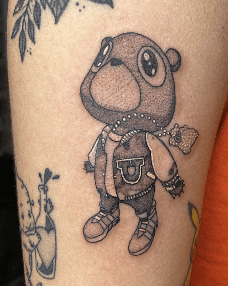 Kanye West Bear Tattoo
