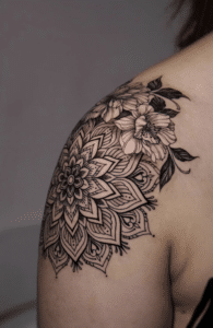 Mandala.seam geometric tattoo idea