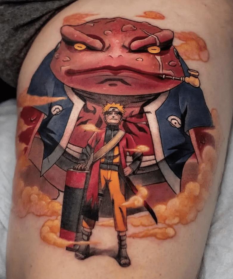 Naruto And Gamabunta Tattoo