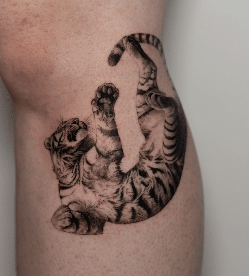 Playful Tiger Tattoo