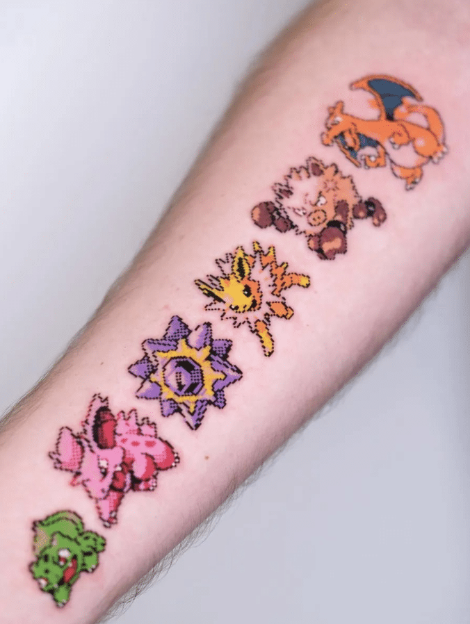 Pokemon Sprites Tattoo