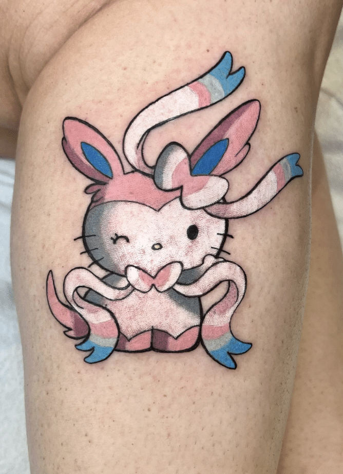 Pokemon X Hello Kitty Tattoo