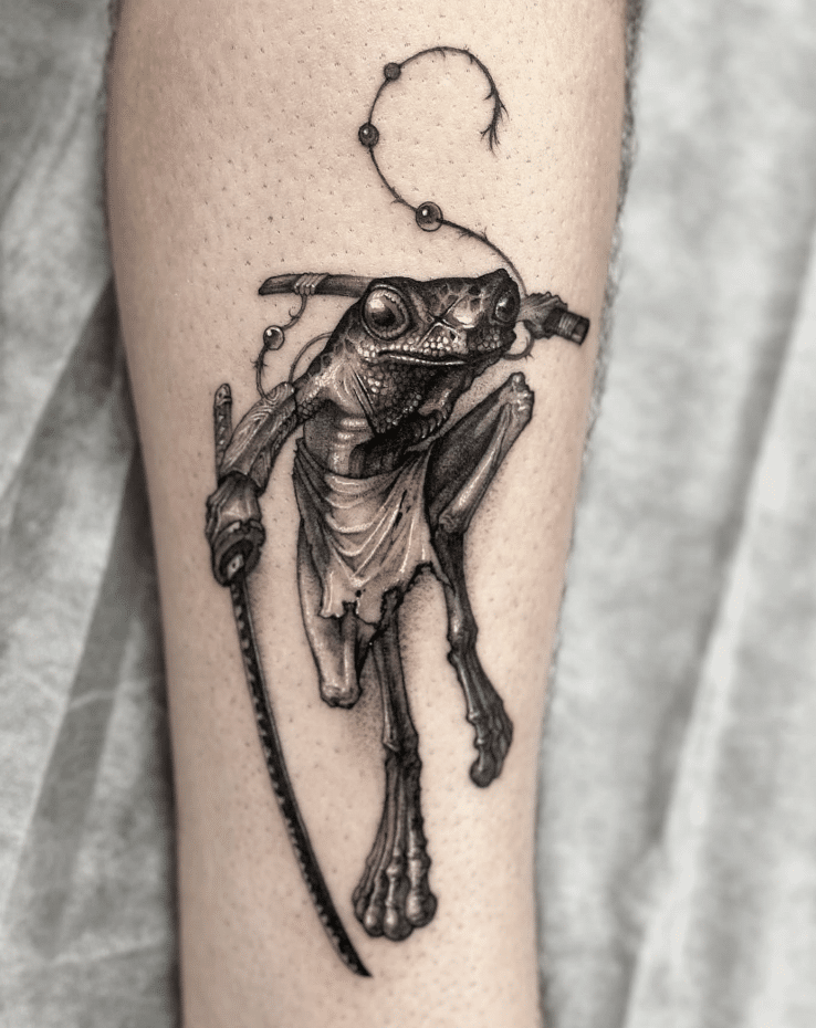 Samurai Frog Tattoo
