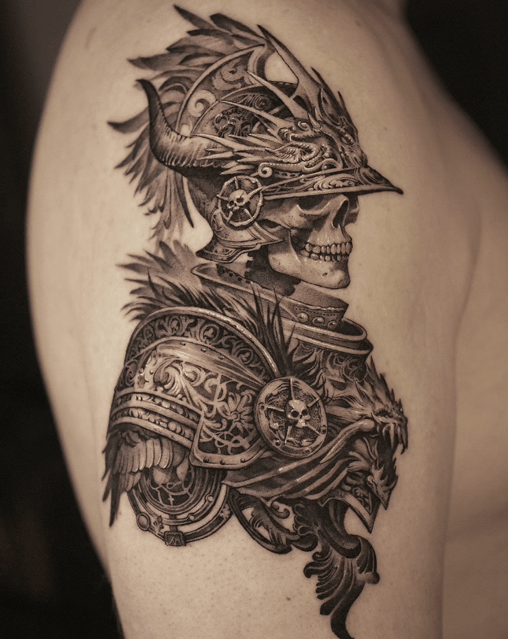 Skeleton Knight Tattoo