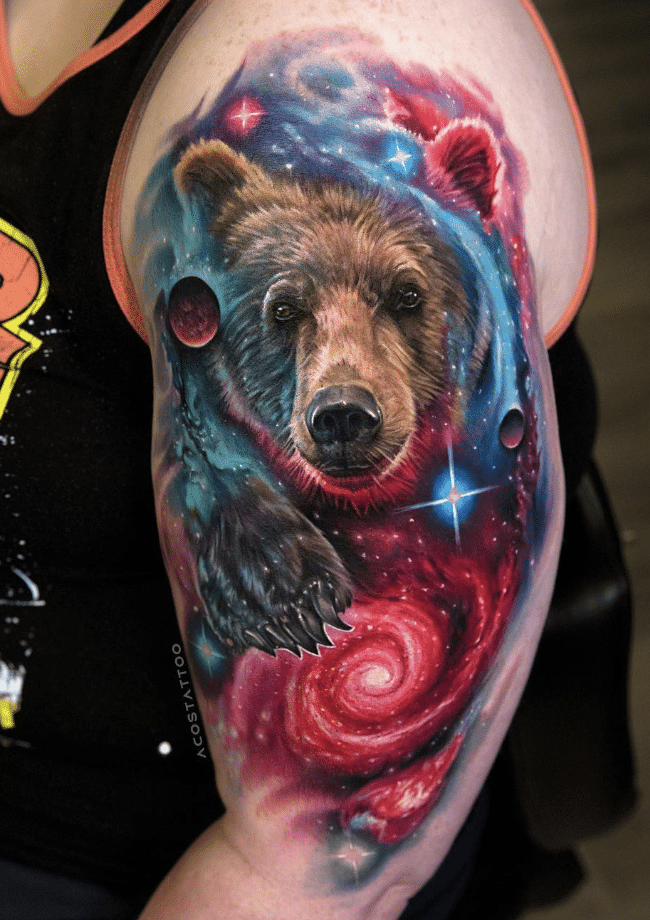 Space Bear Tattoo