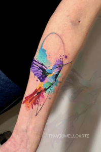 Thiago Mello watercolor tattoo artist