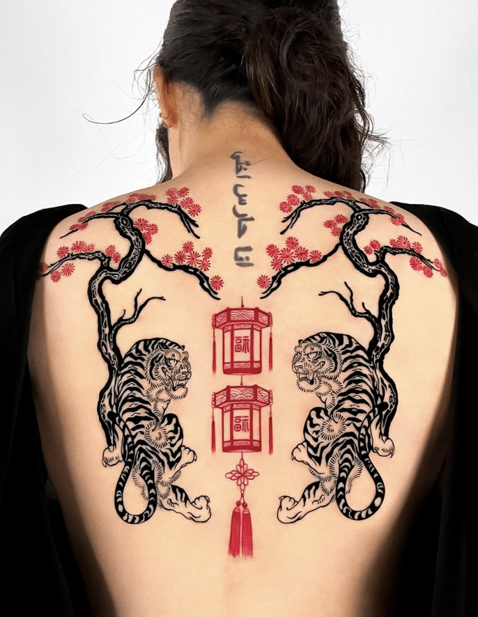 Tiger Tattoo On Back