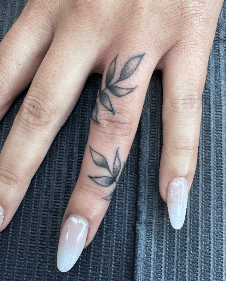 Vine Wrap Finger Tattoo