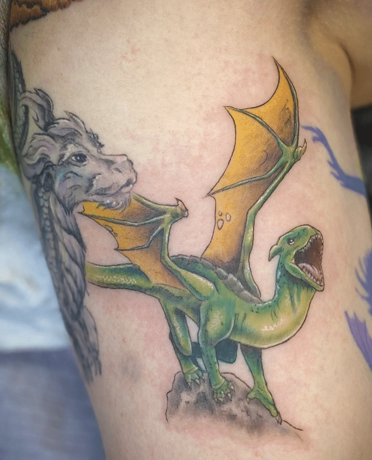 Welsh Green Dragon Harry Potter Tattoo