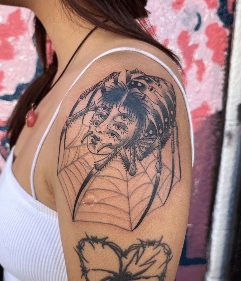 Yokai Shoulder Tattoo