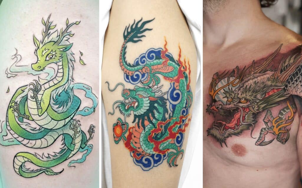 best green dragon tattoo ideas featured image