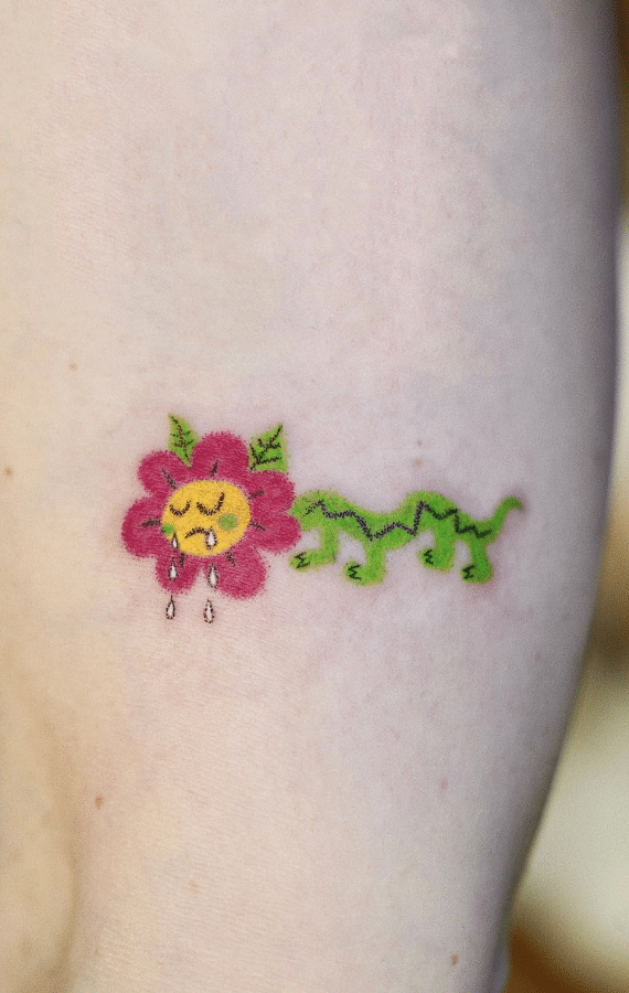 A Flower Dragon Tattoo