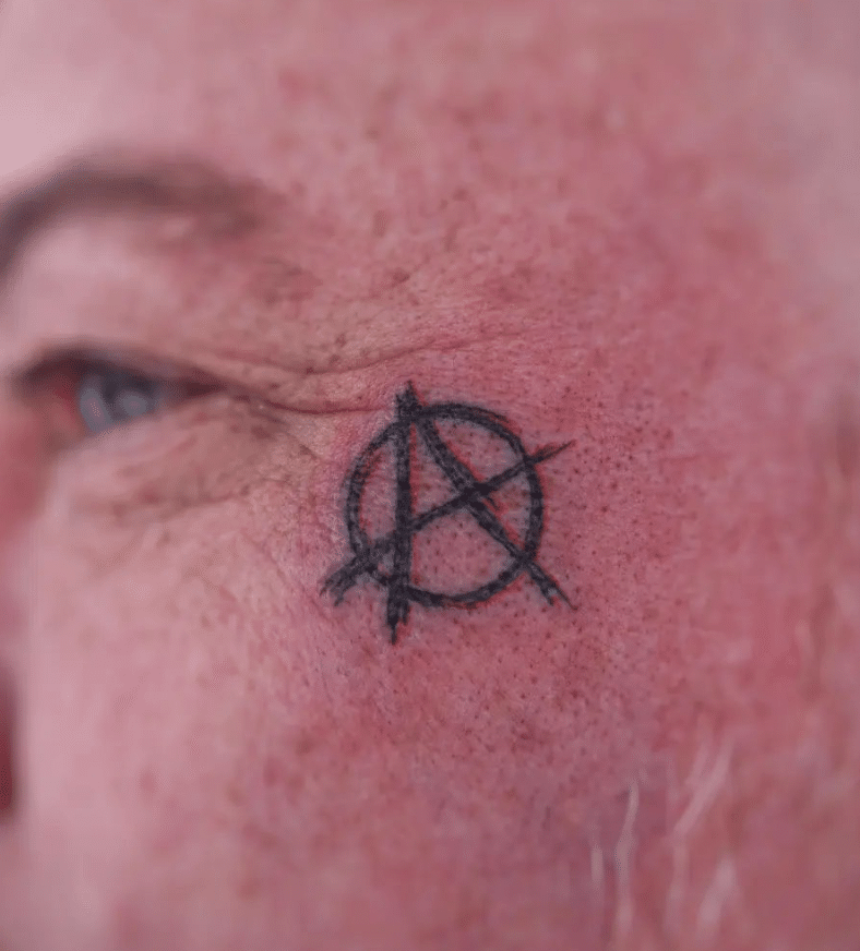 Anarchy Face Tattoo