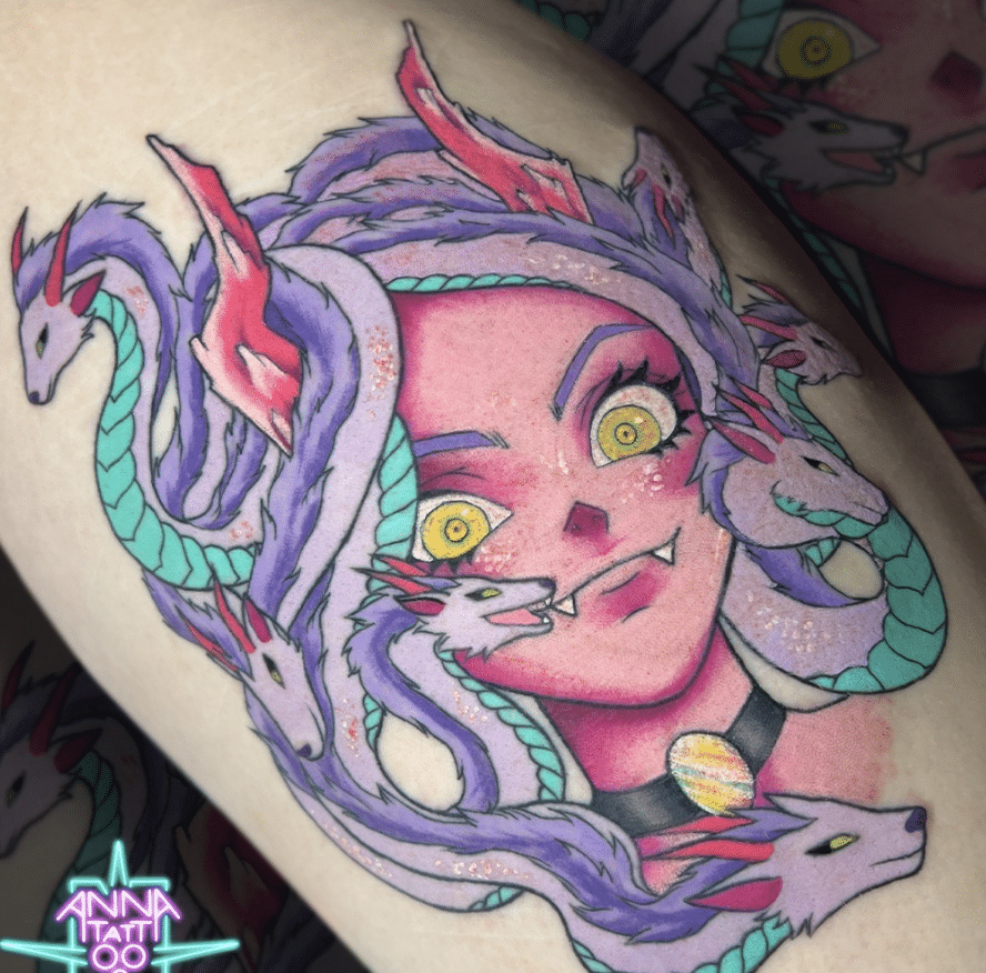 Anime Medusa Tattoo