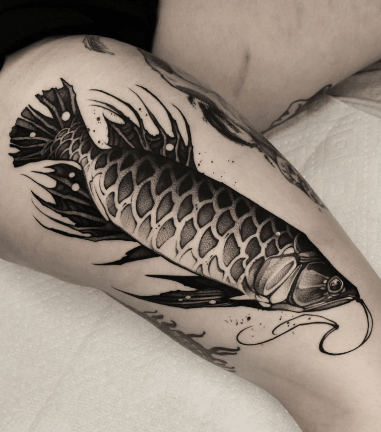 Arowana Fish Tattoo