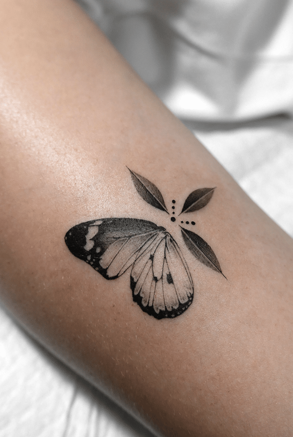 BTS Butterfly Leaf Tattoo