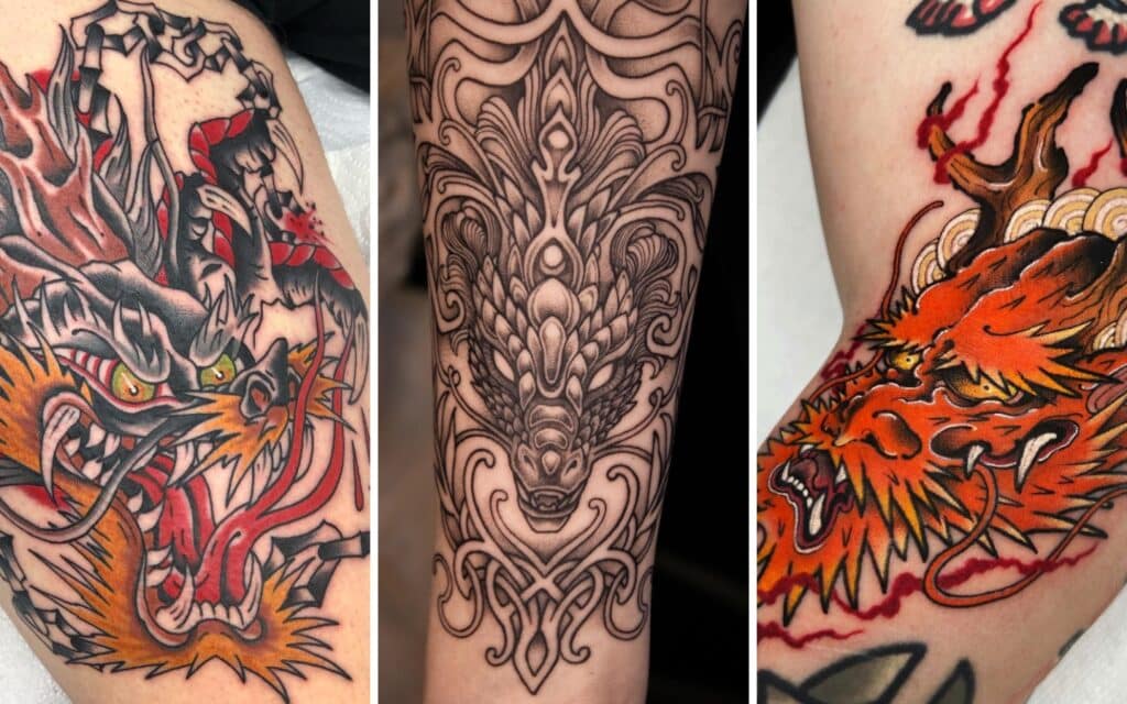 Best dragon head tattoos featured image