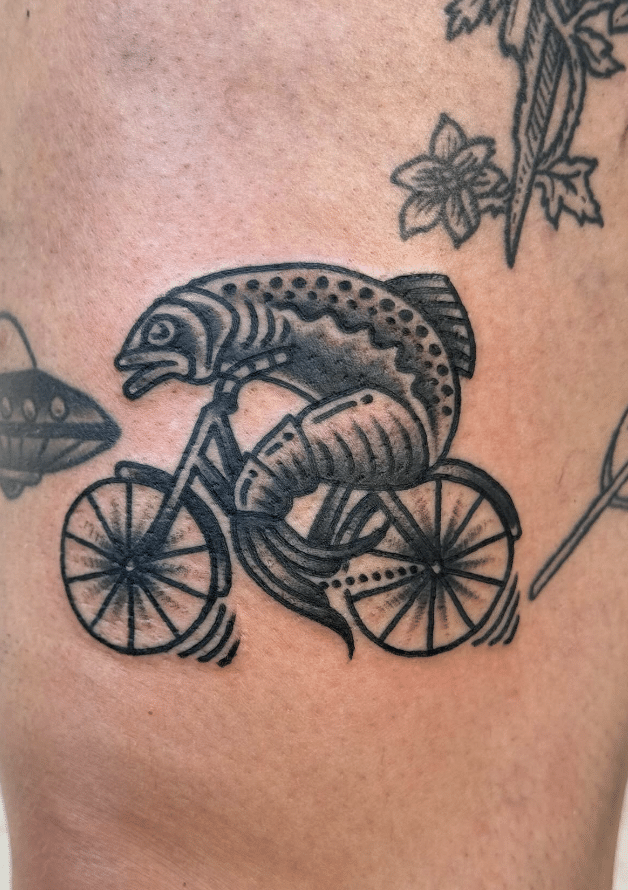 Bicycle Fish Tattoo